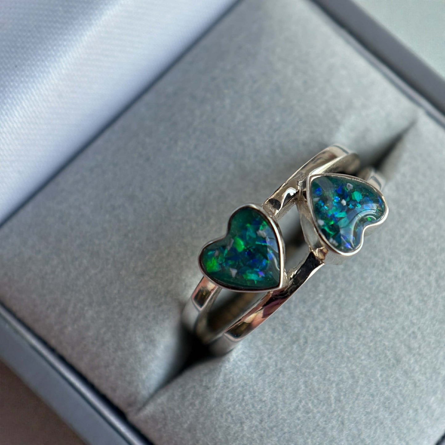 Double Hearts Ring, suitable for 2 sets of ashes.