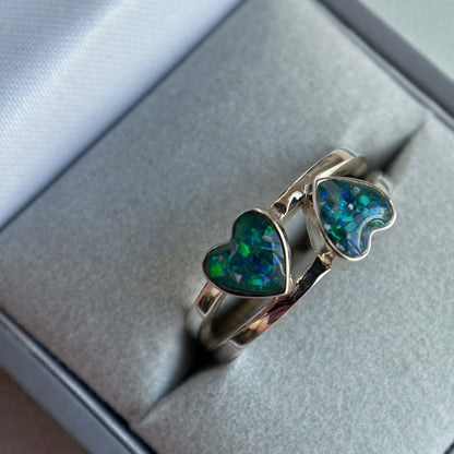 Double Hearts Ring, suitable for 2 sets of ashes.
