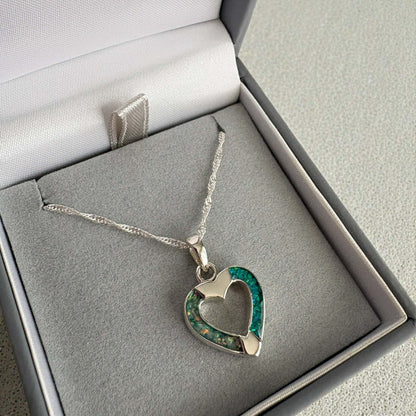 Heart For Two Pendant, suitable for 2 sets of ashes.
