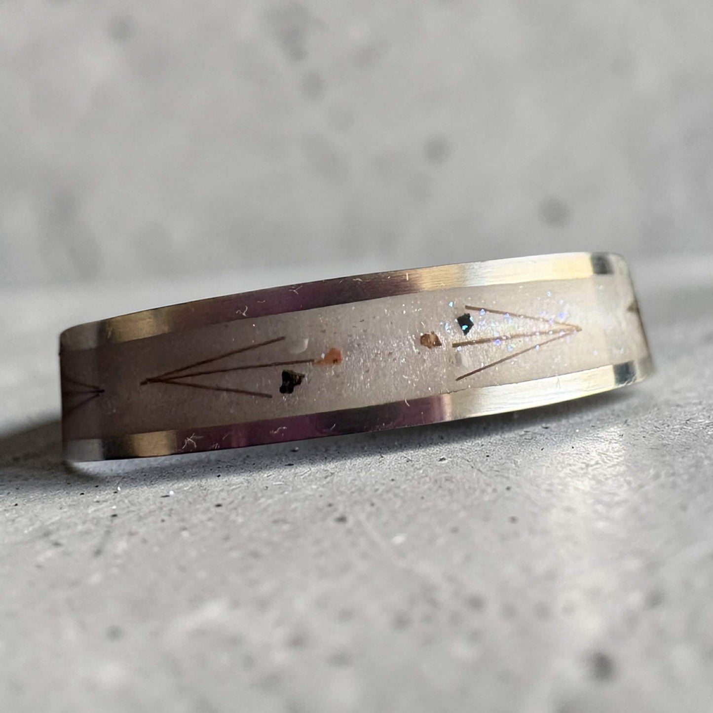 Ladies Silent Bond Solid Silver Channel Ring