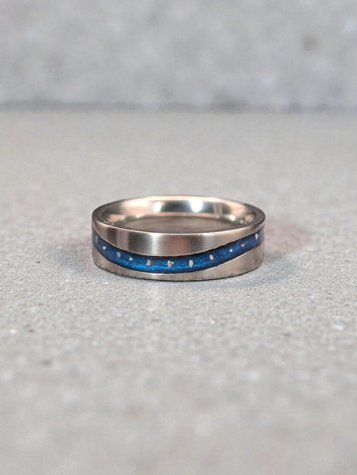 Limited Edition Solid Silver 6mm Quiet Wave Channel Ring