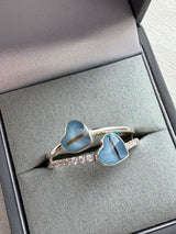 Double Hearts Ring, suitable for 2 sets of ashes or hair