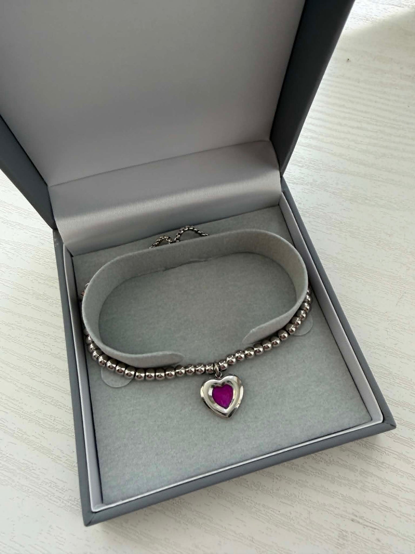 My Beloved Precious Heart Stainless Steel Bracelet