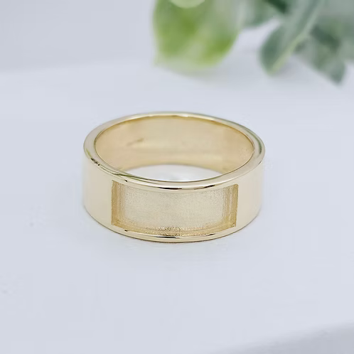 9ct Gold Glory of You 8mm Channel Ring (square or round edge front options)