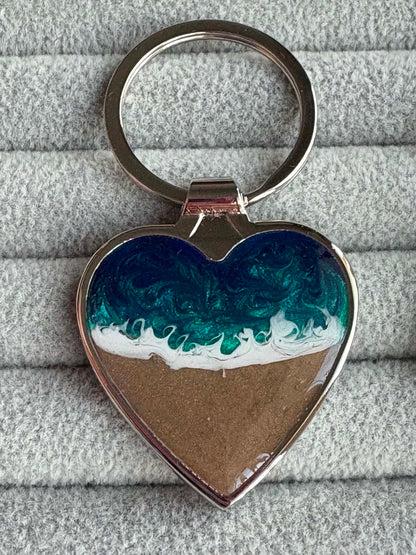 Seaside Heart Keyring