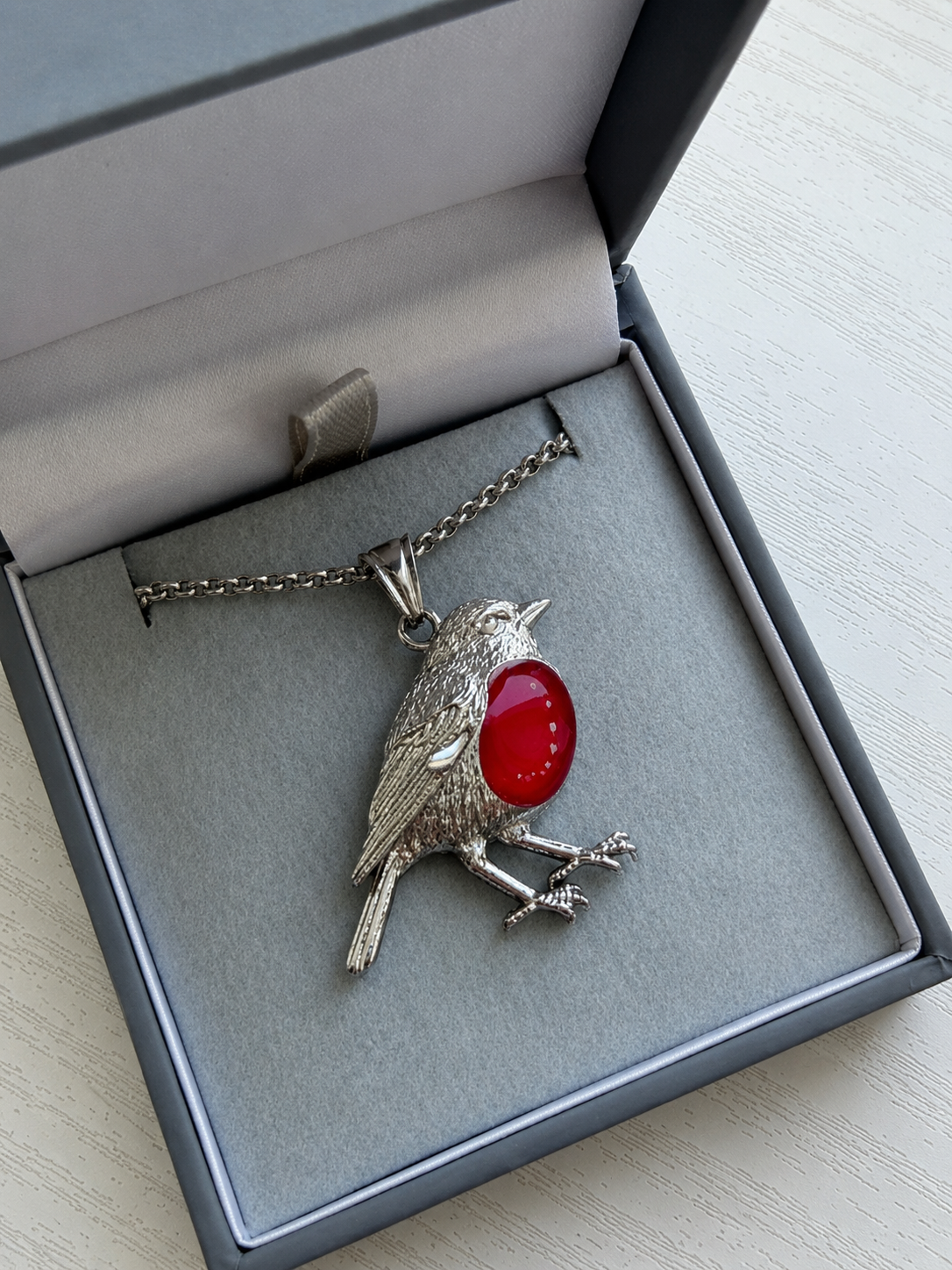 Treasured Robin Stainless Steel Pendant