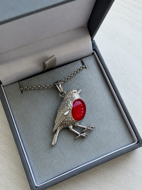 Treasured Robin Stainless Steel Pendant