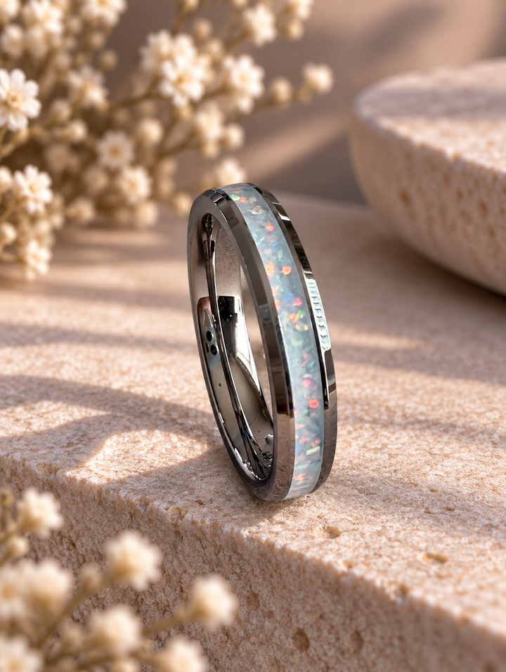 Ladies Quiet Memory Channel Ring (SS)