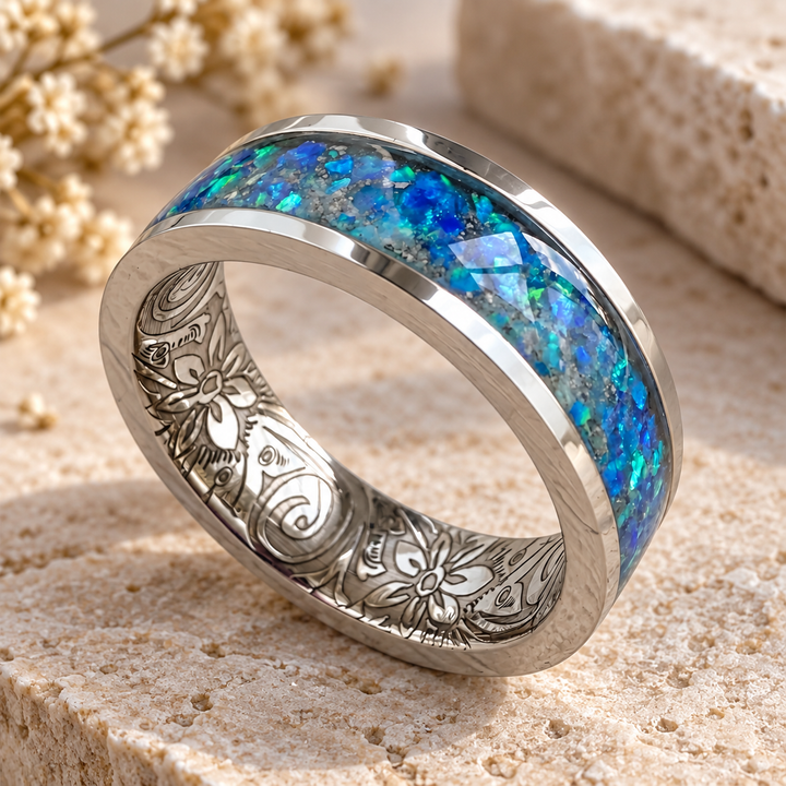 Limited Edition Solid Silver Meridian Channel Ring