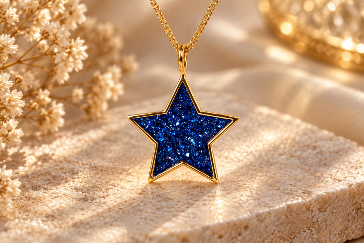 Solid 9ct Gold Brightest Star in the Sky Pendant
