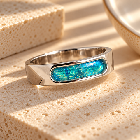 9ct Gold Faith and Hope 6mm Channel Ring