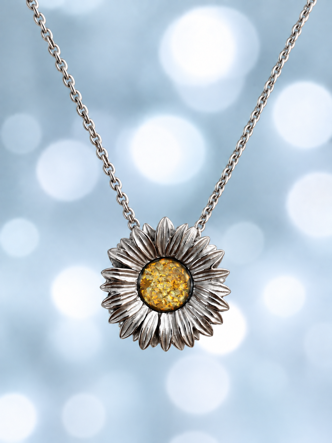 My Beloved Daisy Stainless Steel Pendant