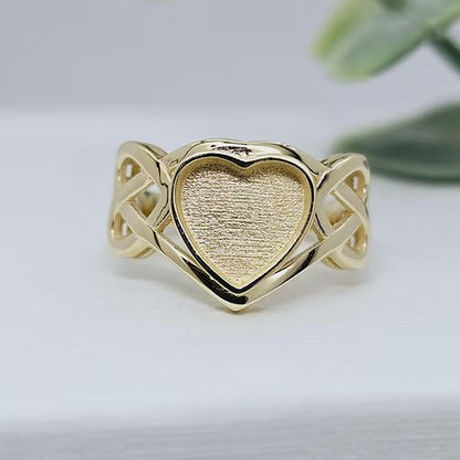 9ct Gold Celtic Heart Ring