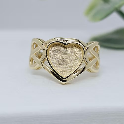 9ct Gold Celtic Heart Ring