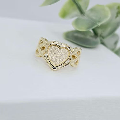 9ct Gold Celtic Heart Ring