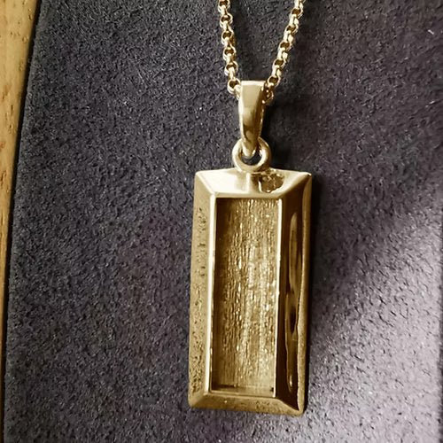 9ct Gold Mens Heritage Bar Necklace