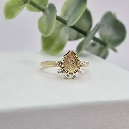 9ct Gold Raindrop Ring