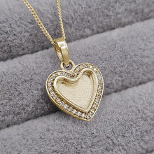 9ct Gold Sparkling Heart Necklace