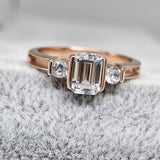9ct Gold or Rose Gold Emerald Cut Grace Ring