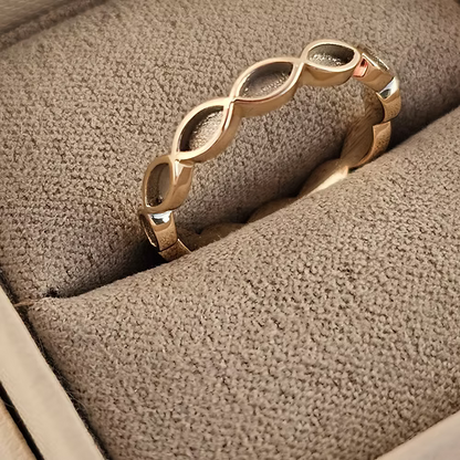9ct Gold Half Almond Eye Eternity Ring