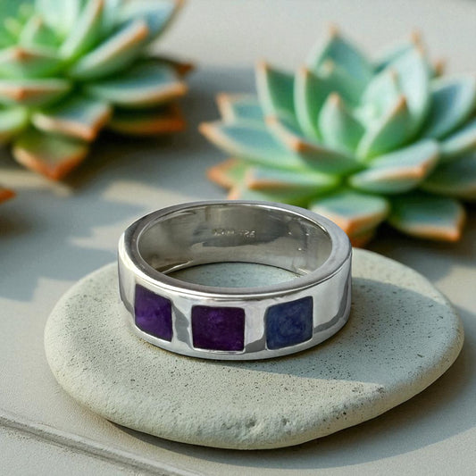 Mens Triple Square Ring