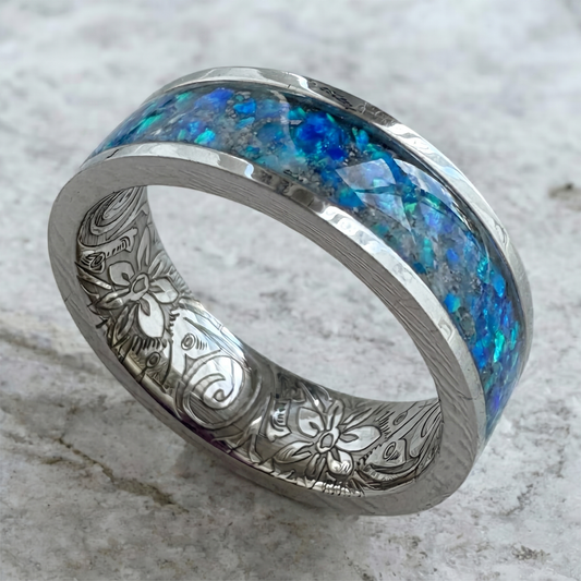 Limited Edition Solid Silver Meridian Channel Ring
