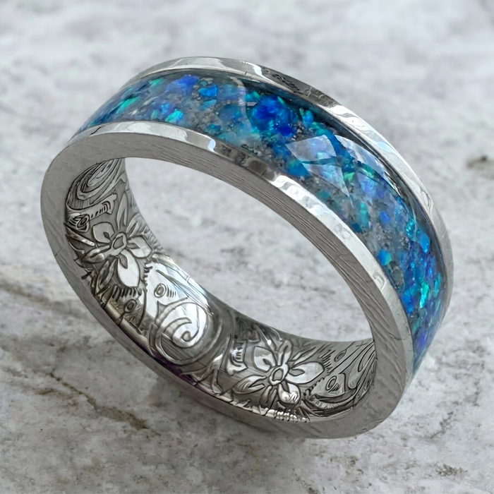 Limited Edition Solid Silver Meridian Channel Ring