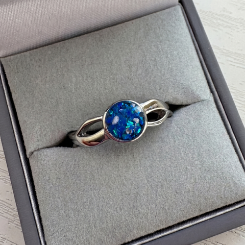 Abigail Cross Band Stainless Steel Ring
