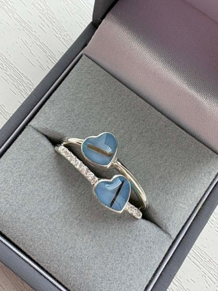 Double Hearts Ring, suitable for 2 sets of ashes or hair