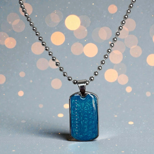 Mens Dog Tag Stainless Steel Pendant