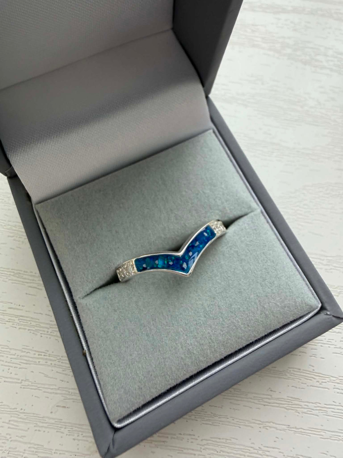 Sparkling Wishbone Ring