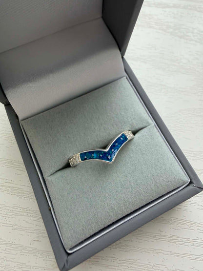 Sparkling Wishbone Ring