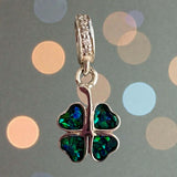 Sparkling Dangling Clover Charm