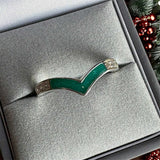 Sparkling Wishbone Ring
