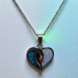 Crossover Heart Stainless Steel Pendant, suitable for 2 sets of ashes.
