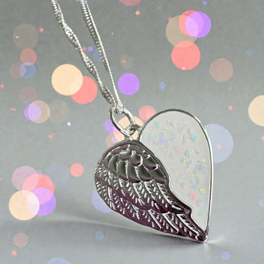 Angel Wing Heart Pendant