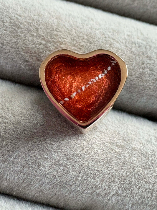 Sweet Memories Heart Charm 18ct Rose Gold PVD