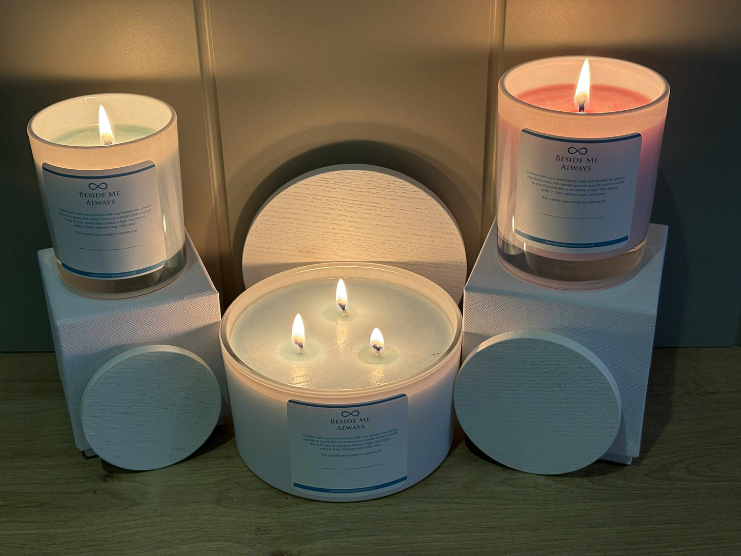 Beside Me Always 15 Year Ashes Memorial Candle