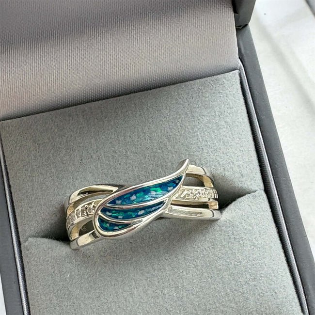 Angel Wing Ring, suitable for up to 3 sets of ashes.