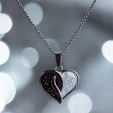 Crossover Heart Stainless Steel Pendant, suitable for 2 sets of ashes.