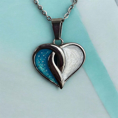 Crossover Heart Stainless Steel Pendant