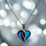 Crossover Heart Stainless Steel Pendant, suitable for 2 sets of ashes.