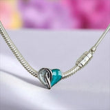 Crossover Heart Stainless Steel Charm, suitable for 2 sets of ashes.