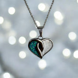 Crossover Heart Stainless Steel Pendant, suitable for 2 sets of ashes.