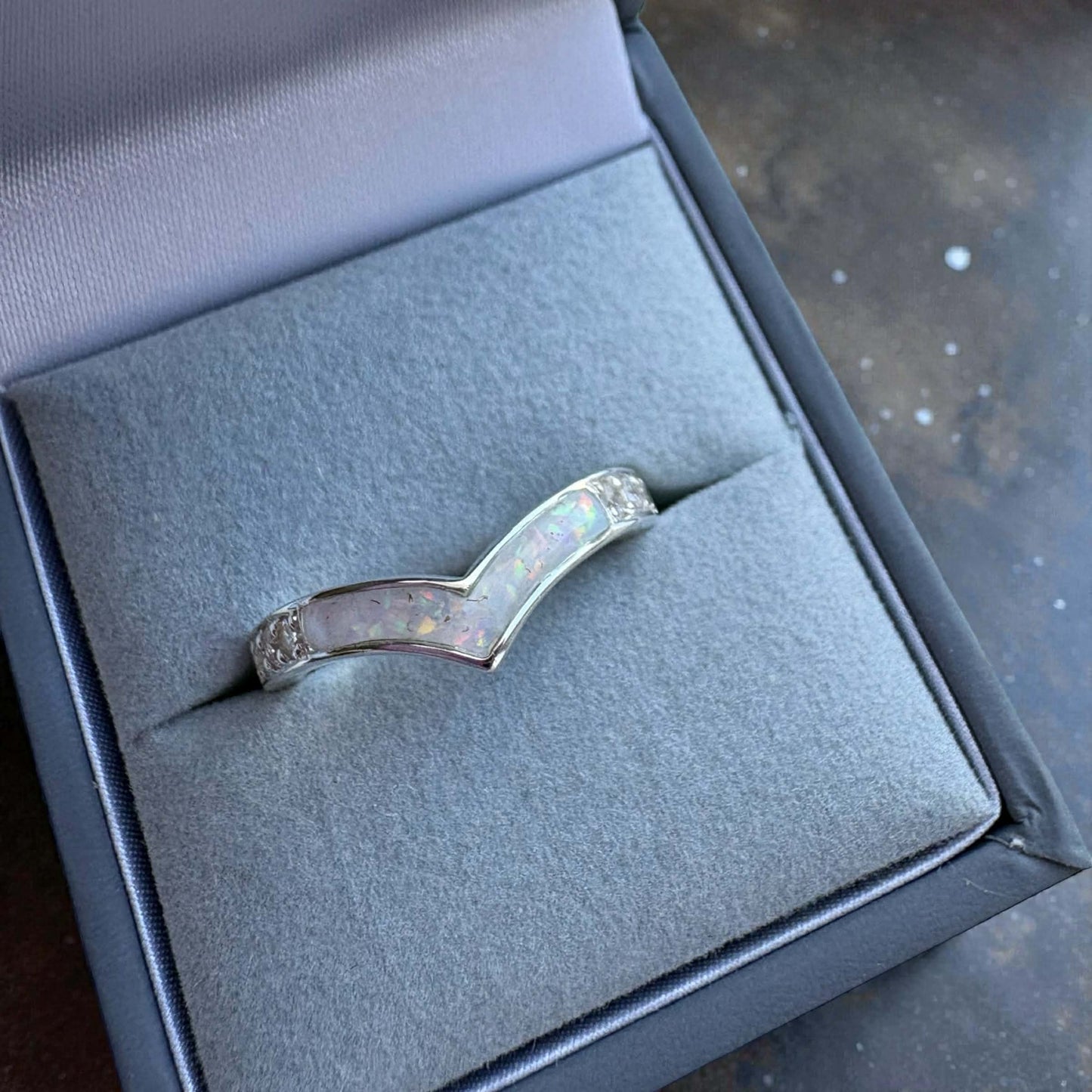 Sparkling Wishbone Ring