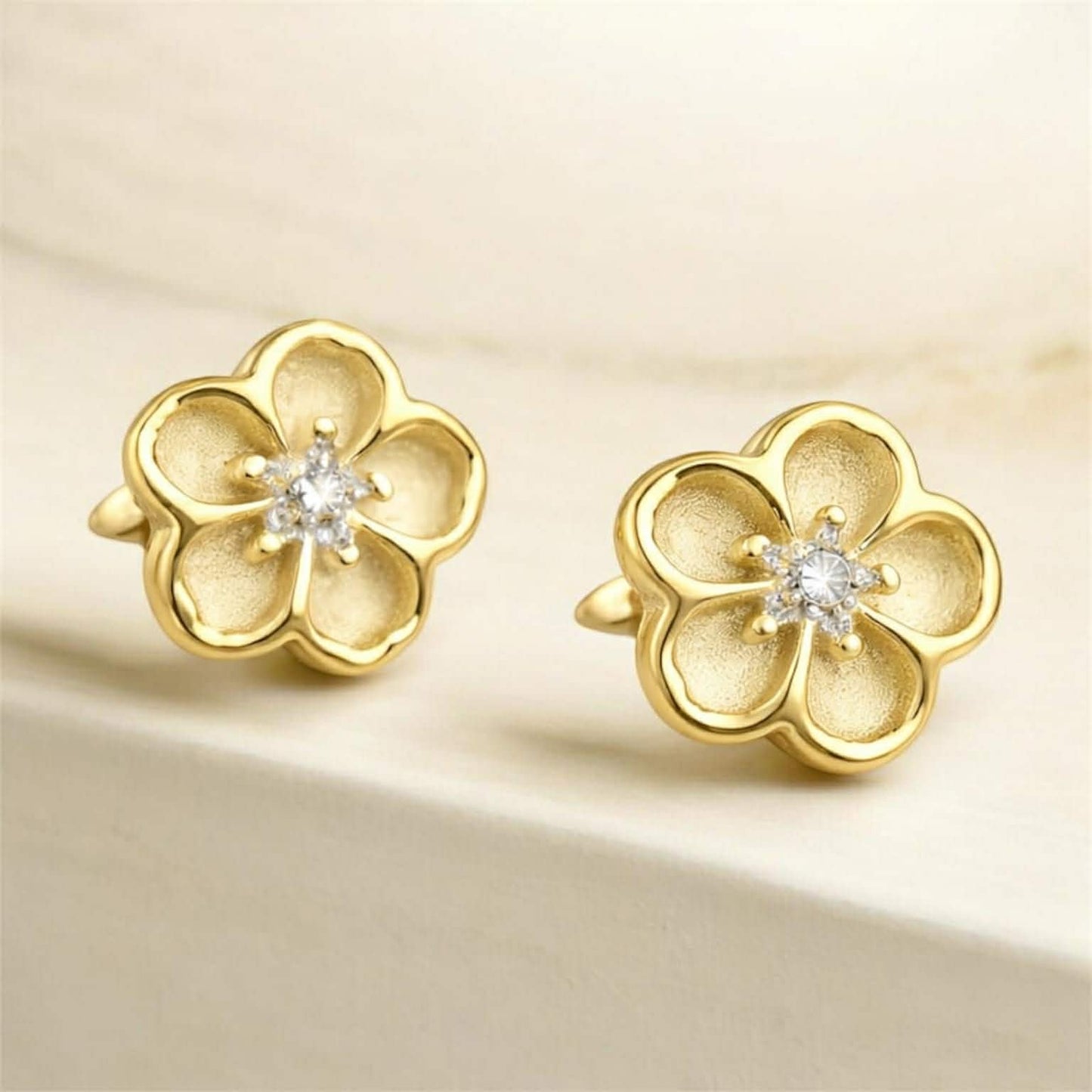 9ct Gold Forget me not Earrings
