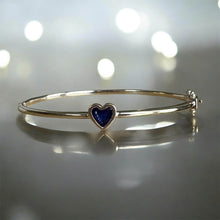 Solid Silver Bubble Heart Bangle