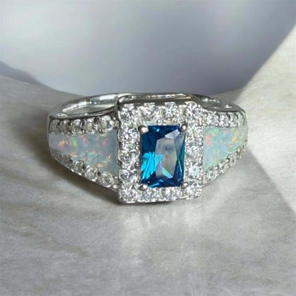 Solid Silver Ocean of Memories Ring