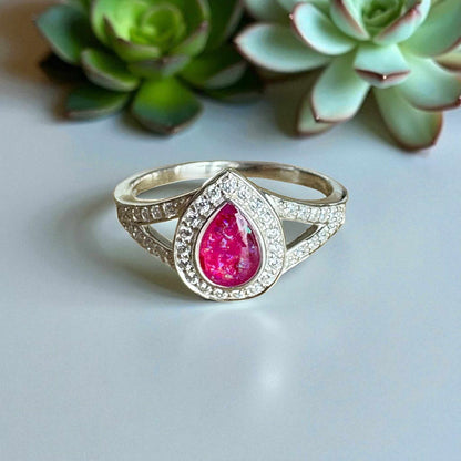 Mary-Jane Tearstone CZ Ring