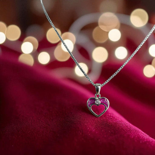 Dainty CZ Heart Pendant